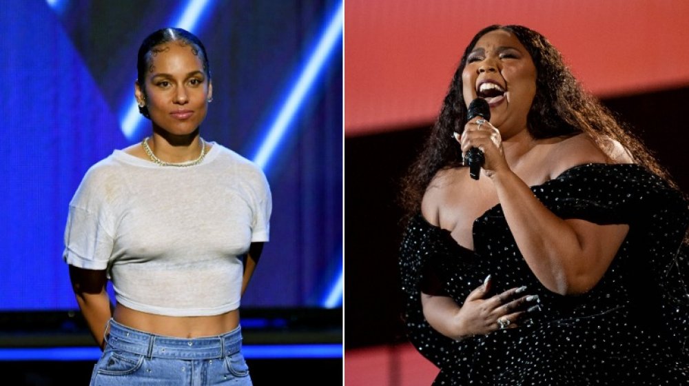 Alicia Keys and Lizzo at the Grammys