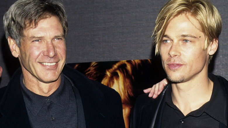 Harrison Ford and Brad Pitt at "The Devil's Own" premiere