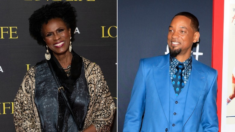 Janet Hubert and Will Smith on red carpets
