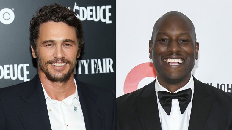 James Franco smiling, Tyrese Gibson smiling