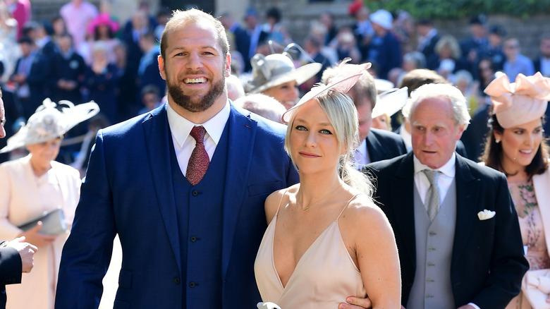 Chloe Madeley smiling with James Haskell