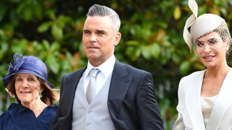 Robbie Williams with wife and mother in law