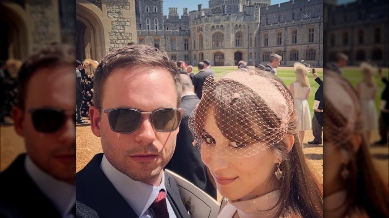 Patrick J. Adams and Troian Bellisario selfie