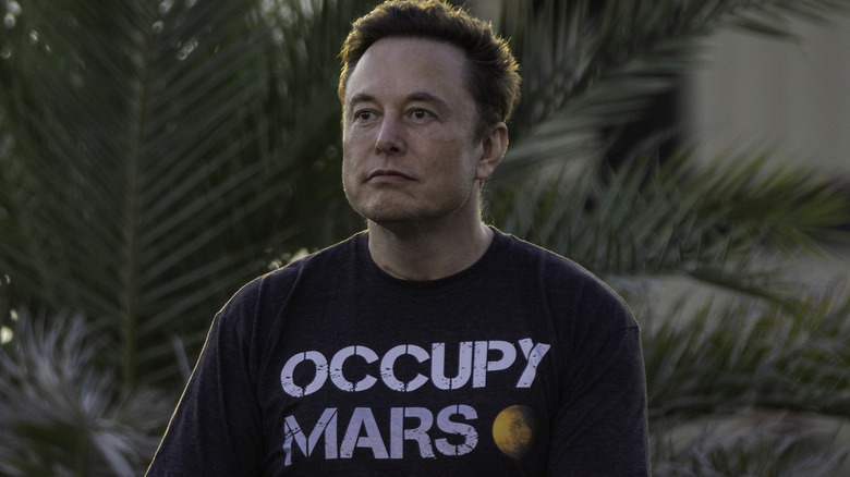 Elon Musk staring