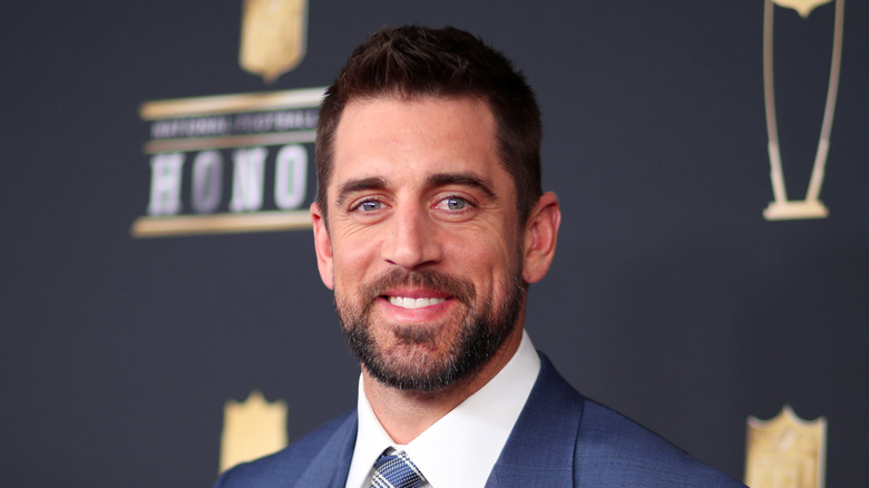 Aaron Rodgers smiling