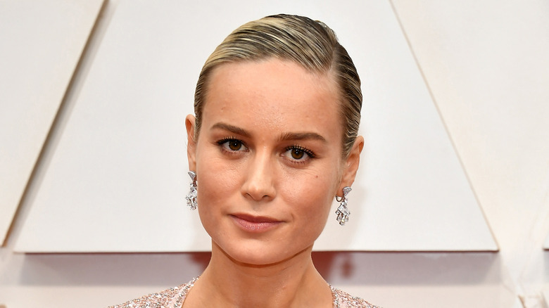 Brie Larson at the Oscars, looking serious