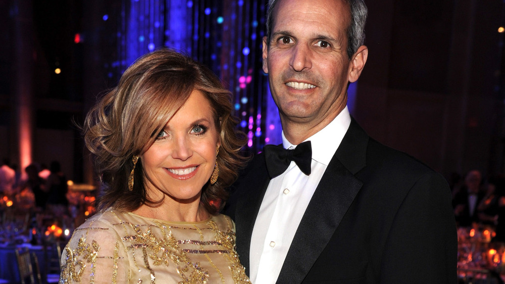 Katie Couric and John Molner smiling