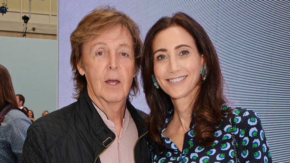 Paul McCartney and Nancy Shevell posing together