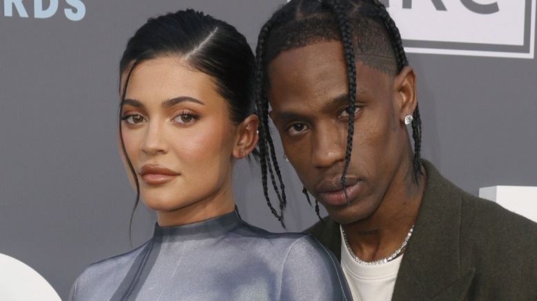 Kylie Jenner and Travis Scott at an event