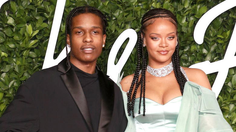 A$AP Rocky and Rihanna posing