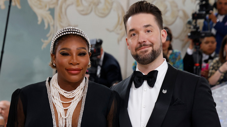 Serena Williams and Alexis Ohanian smiling