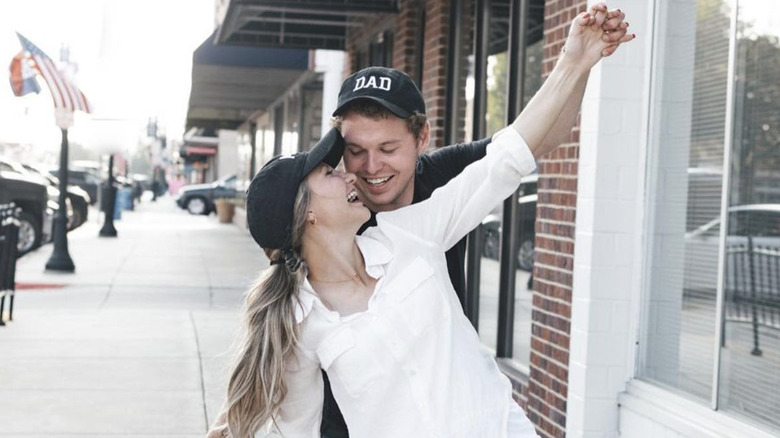 Jeremiah and Hannah Duggar laughing