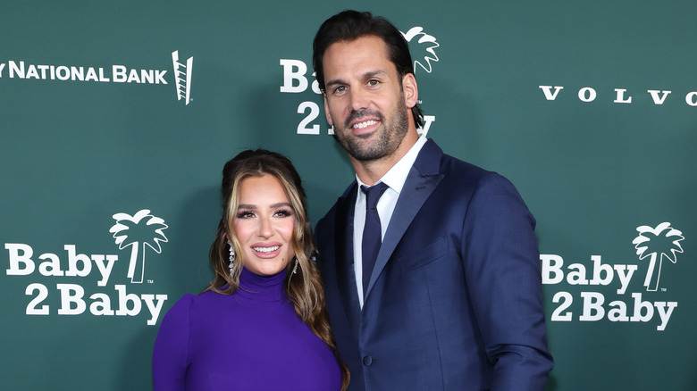 Jessie James and Eric Decker smiling