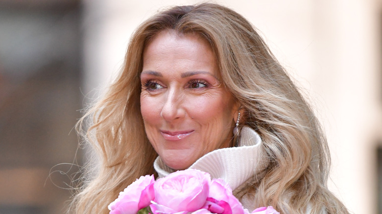 Celine Dion smirking