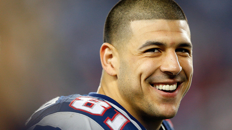 Aaron Hernandez smiling