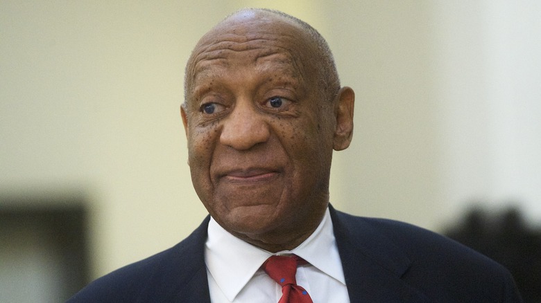 Bill Cosby in a red tie