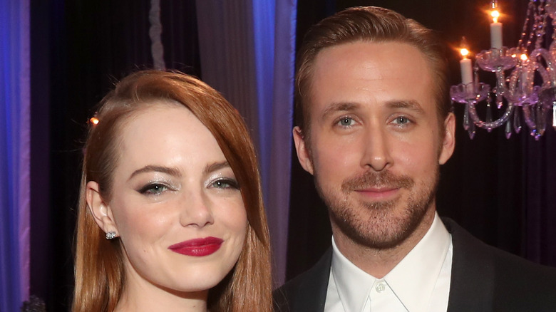 Emma Stone and Ryan Gosling at an event