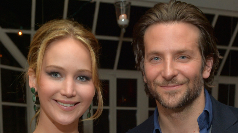 Jennifer Lawrence and Bradley Cooper at an event