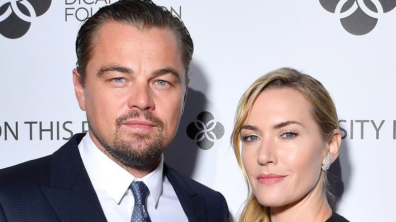 Leonardo DiCaprio and Kate Winslet at an event