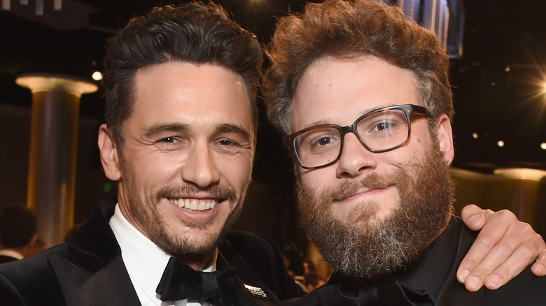 Seth Rogen and James Franco at an event