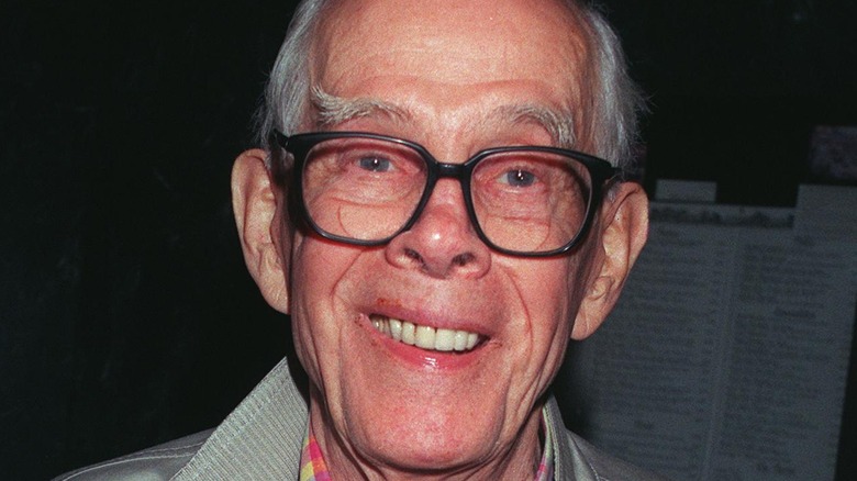 Harry Morgan in glasses 