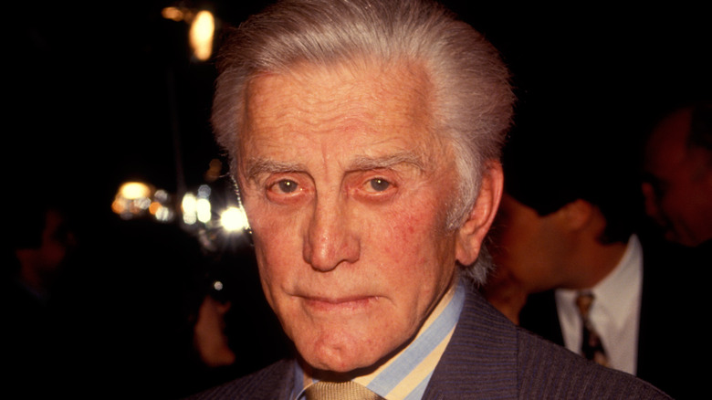 Kirk Douglas poses