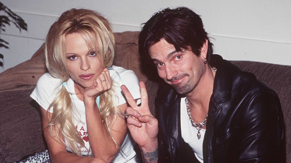 Pamela Anderson and Tommy Lee backstage at a rehearsal for the American Music Awards