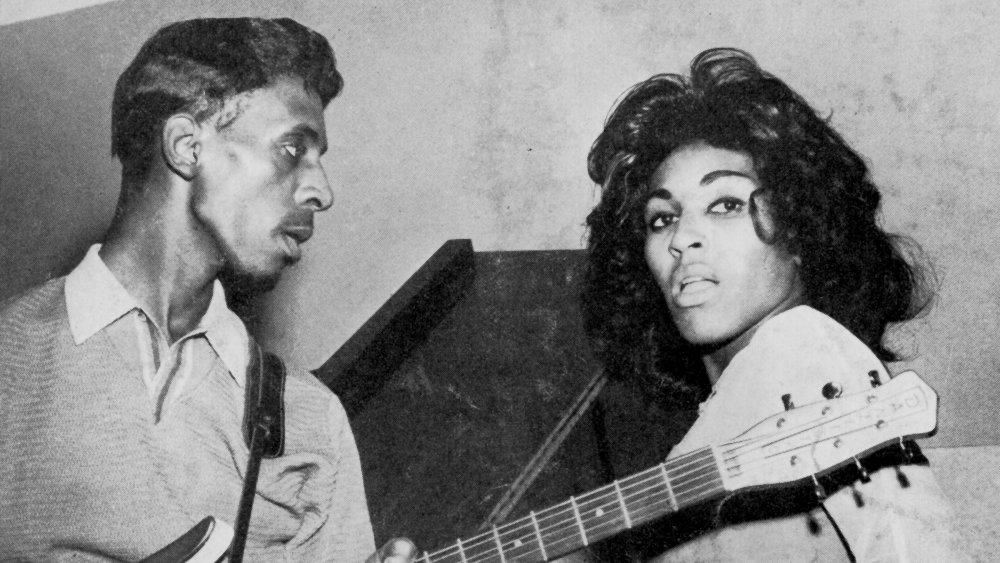 Ike and Tina Turner in the recording studio