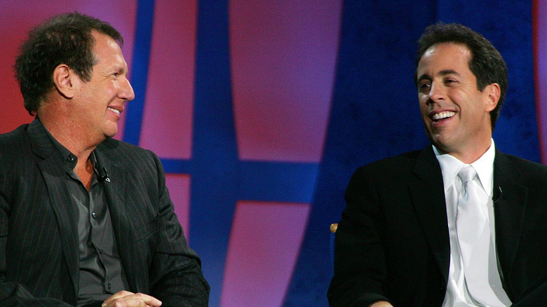 Garry Shandling and Jerry Seinfeld laughing