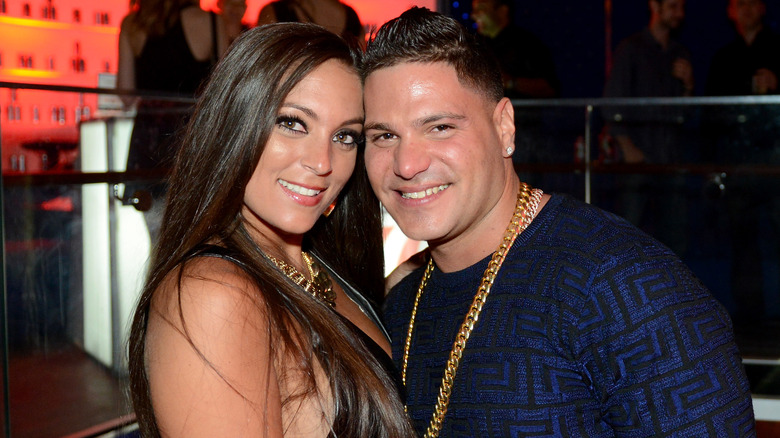 Ronnie Ortiz-Magro and Sammi Giancola from MTV's Jersey Shore smiling