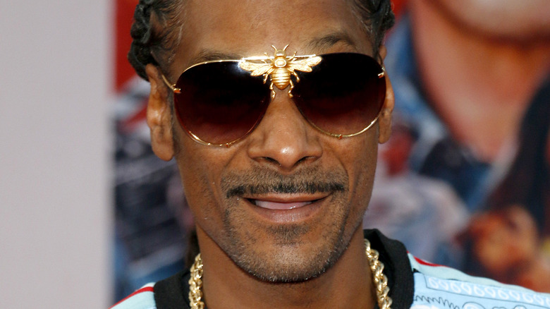 Snoop Dogg smiling with glasses