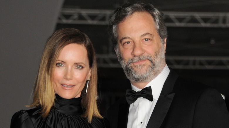 Leslie Mann and Judd Apatow at an event