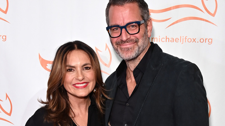 Mariska Hargitay and Peter Hermann at an event