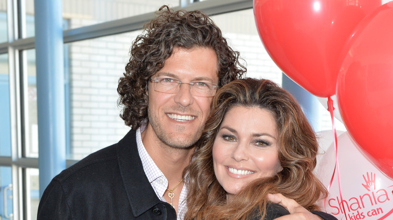 Shania Twain and Frederic Thiebaud smiling