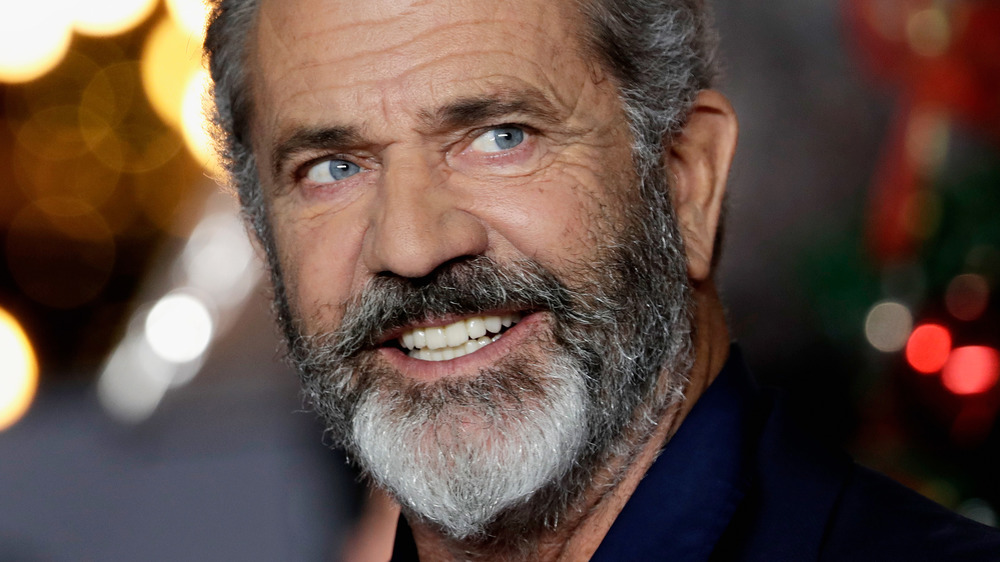 A bearded, wild-eyed Mel Gibson 