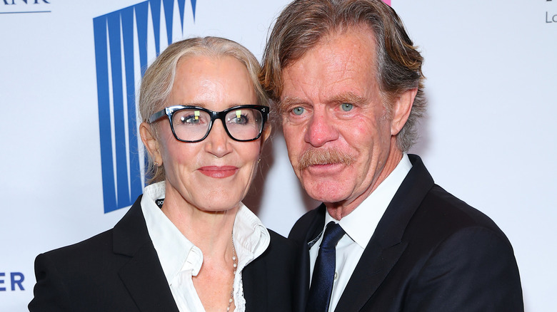 Felicity Huffman posing with husband William H. Macy