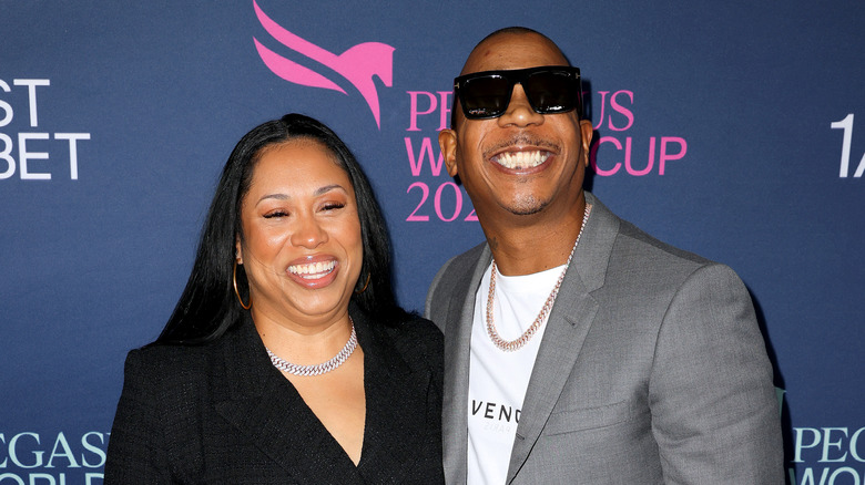 Ja Rule and Aisha Atkins smiling