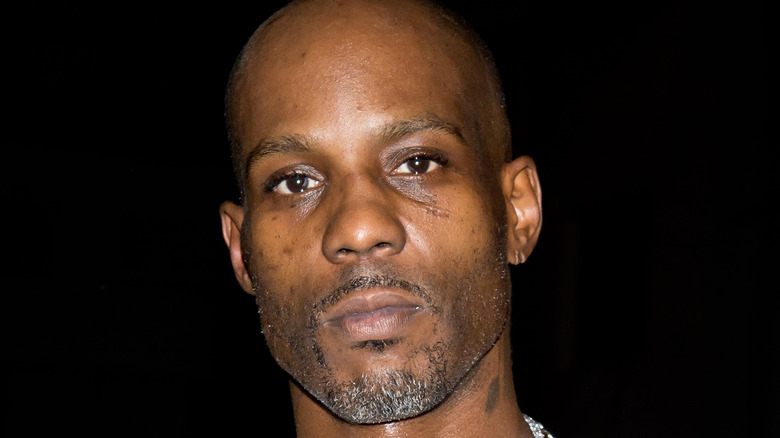 DMX looking stern at event