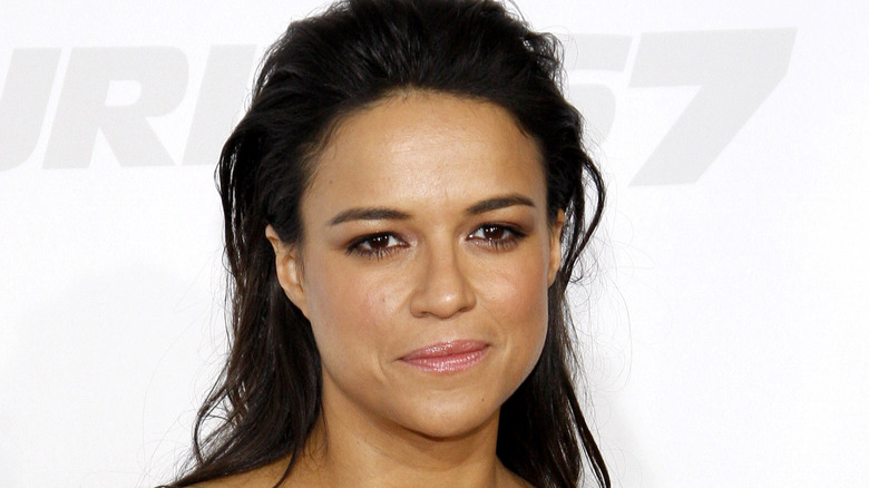 Michelle Rodriguez smiling at premiere