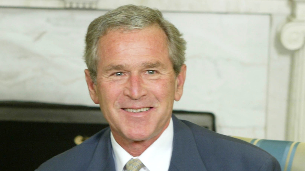 George Bush smiling