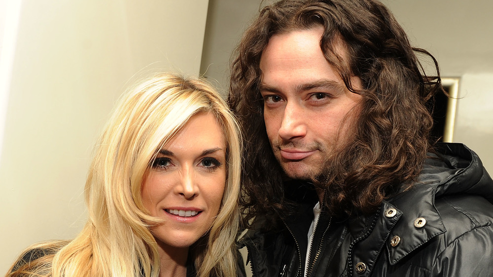 Tinsley Mortimer and Constantine Maroulis smiling at camera