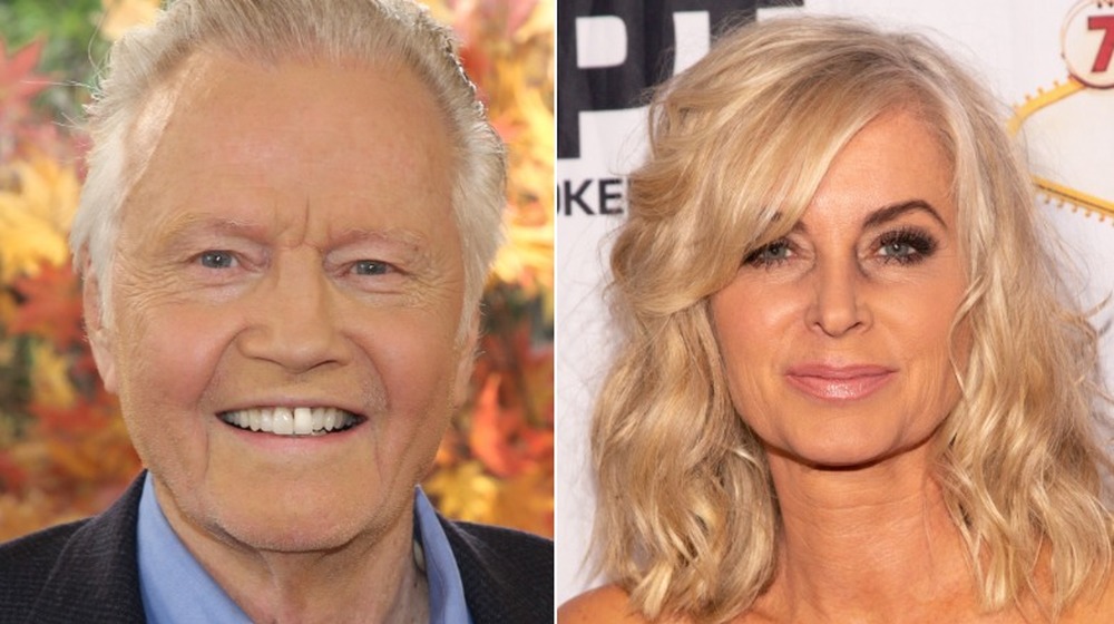 Jon Voight smiling at camera; Eileen Davidson looking at camera