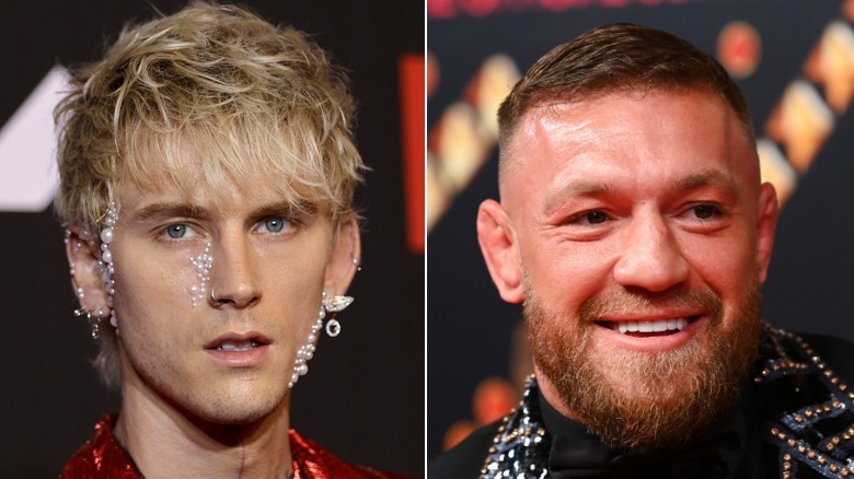 Conor McGregor and Machine Gun Kelly smiling