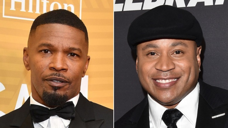 Jamie Foxx and LL Cool J smiling