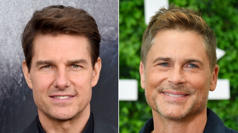 Tom Cruise and Rob Lowe smiling