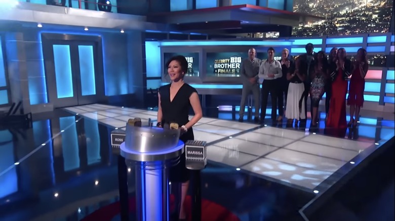 Julie Chen Moonves filming Big Brother: Celebrity Edition