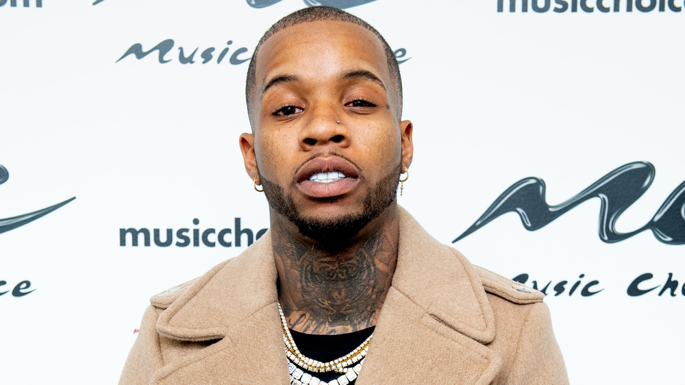 Tory Lanez looking serious 