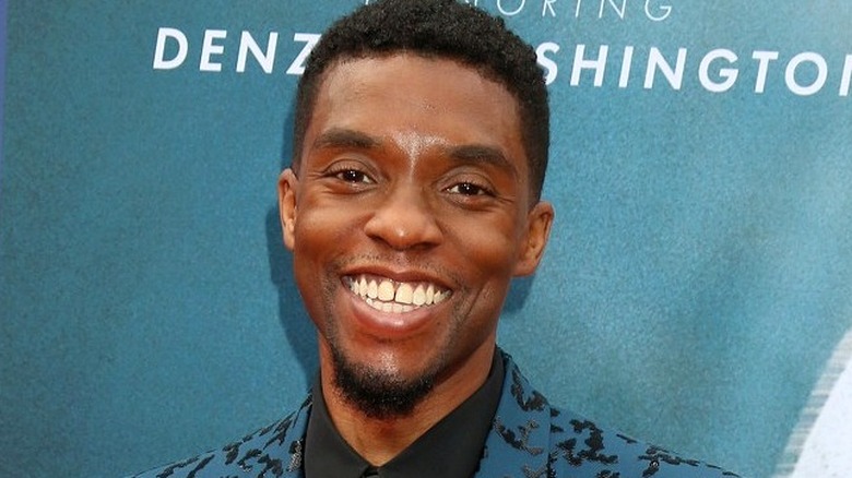 Chadwick Boseman smiling