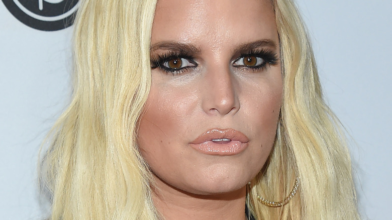 Jessica Simpson frowning