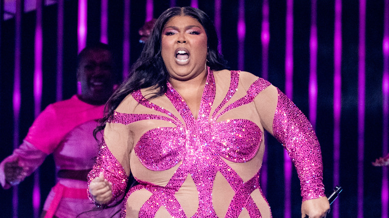 Lizzo performing